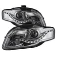 thumbnail image 1 of xTune Audi A4 06-08 Projector Headlights - Halogen Model Only - DRL LED - Chrome PRO-JH-AA406-DRL-C, 1 of 2