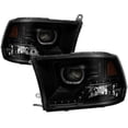 thumbnail image 1 of xTune Dodge Ram 2009-2014 Halo LED Projector Headlights - Black Smoke PRO-JH-DR09-CFB-BSM, 1 of 9