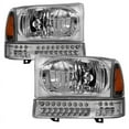 thumbnail image 1 of xTune Ford F250 F350 Superduty Excursion 99-04 OEM Style Headlights - Chrome HD-JH-FF25099-SET-LED-C, 1 of 2