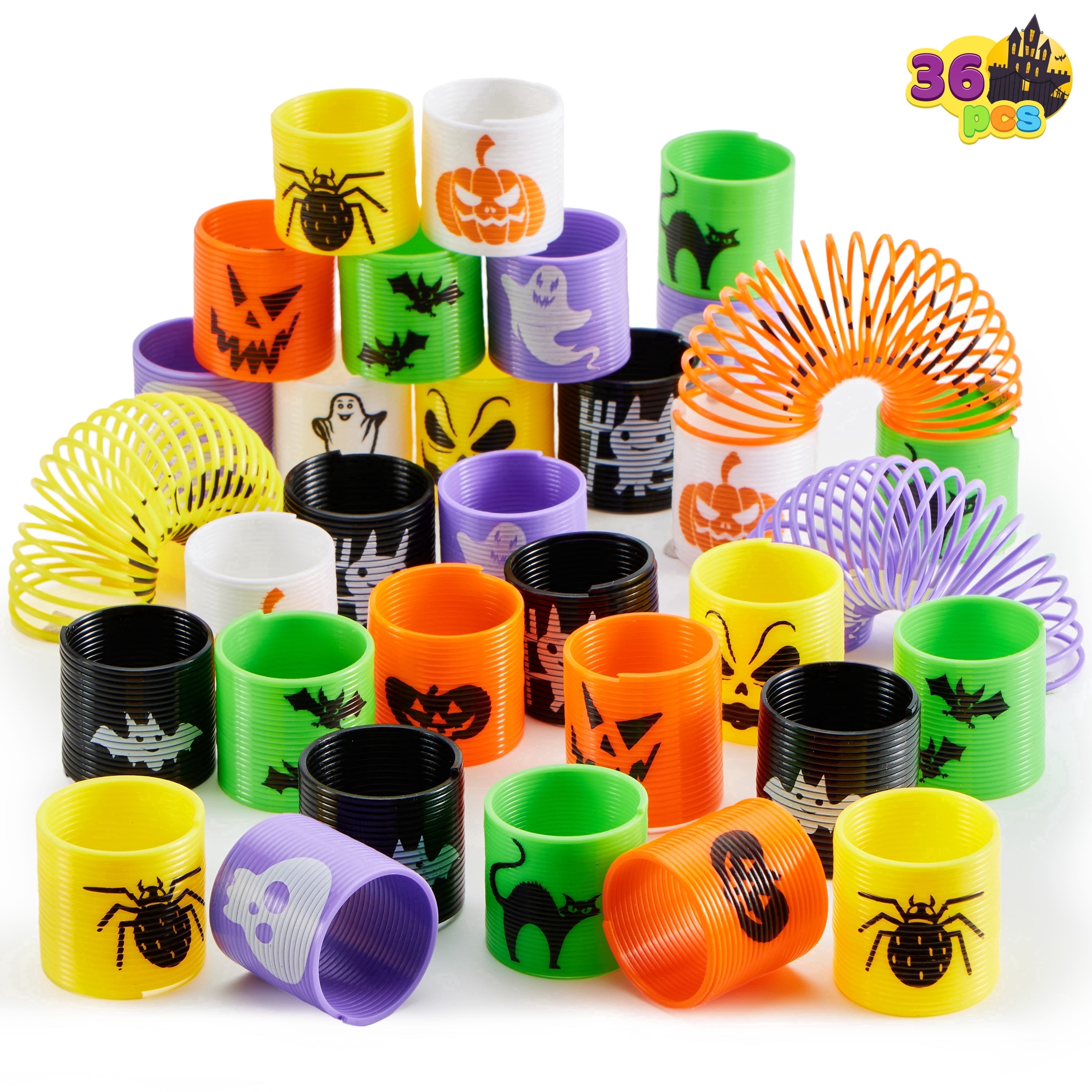 Joyfy Halloween Coil Spring Toys, 36 Pieces