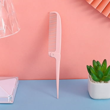 xaoyunyn 1 Piece Folding Rats Tail Comb Portable Hair Stylist Tool for Detangling Parting and Braiding Suitable for All Hair Types Ideal Travel Accessory