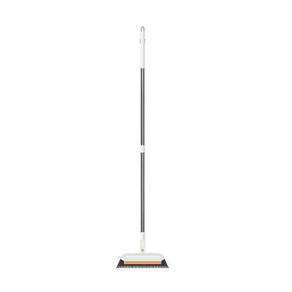 xaoyunyn 2 in 1 Bathroom Floor,Tile Wall Scrubber with Long Handle and Built in Squeegee for Efficient Multi Cleaning Includes Grout and Toilet Brush