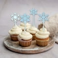 thumbnail image 1 of xaoyunyn 40 Pack Snowflake Flag Cocktail Sticks Ice Picks for Drinks and Desserts Decorative Toothpick Skewers for Party Cake and Cupcake Toppers, 1 of 8