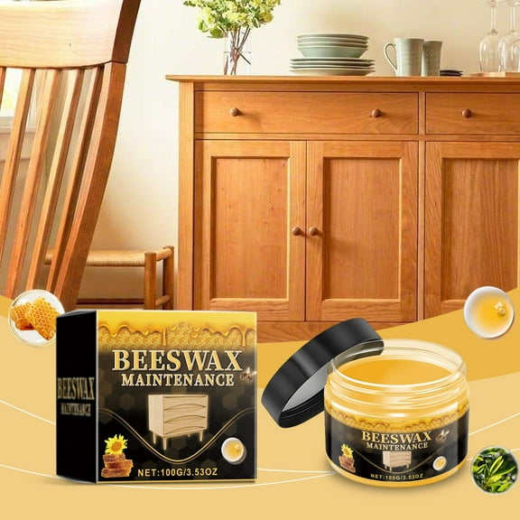 xaoyunyn Beeswax Furniture Polishing Paste Revitalize and Protect Wood Leather Plastic and Metal Surfaces with Natural Nourishment and Gleaming Shine