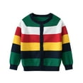thumbnail image 1 of xaoyunyn Boys Cardigan Sweater Fall Winter Casual Fashion Long Sleeve Crewneck Button Down Color Block Knitted Tops, 1 of 5