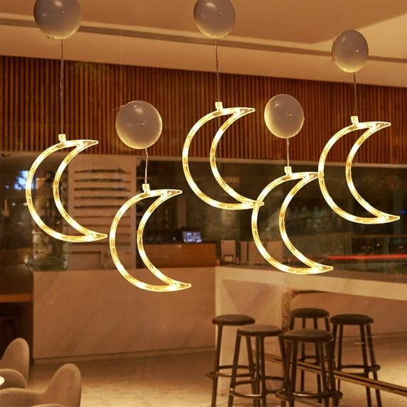 xaoyunyn Christmas LED Light Decoration with Suction Cup Hook Battery Powered Santa Claus Shape Indoor Bedroom Window Display Holiday Lights