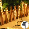thumbnail image 1 of xaoyunyn Christmas Solar Icicle Light String with 30 Weather Resistant LED Lights for Outdoor Holiday Decor Automatically Shining at Night Suit for Home and Garden, 1 of 6