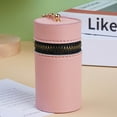 thumbnail image 1 of xaoyunyn Compact Cylindrical Coin Purse with Zipper Closure Multipurpose Accessory for Change Lipstick Keys and Earphones Portable and Stylish Organizer Pink, 1 of 5