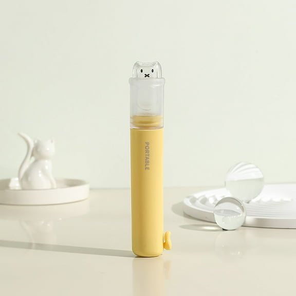 xaoyunyn Compact Two In One Travel Toothbrush Set with Built In Toothpaste Storage for Ultimate Oral Care on Business Trips,Vacations Convenience