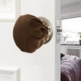 thumbnail image 1 of xaoyunyn Decorative Round Door Handle Cover with Soft Velvet,Protector for Hot and Cold Handles,Easy to Install and Clean,Brown, 1 of 6