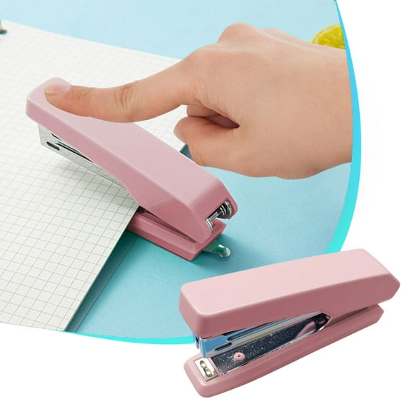 xaoyunyn Effortless Convenient Stapler for Students and Office Use Mini Compact for Easy Use and Carrying,Suitable for 10# Nails,Holds 15 Sheets of Paper