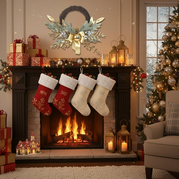 xaoyunyn Elegant Christmas Ornament for Doorways Walls Fireplaces and More Stable Plastic with Festive Easy Installation for Indoor and Outdoor Holiday Décor