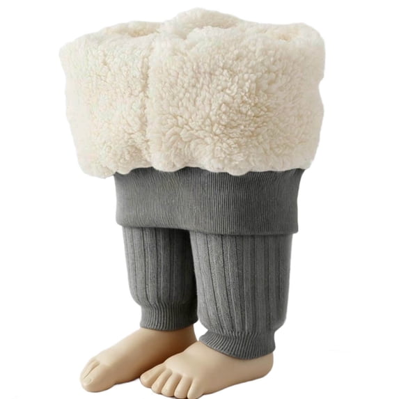 xaoyunyn Fleece Lined Casual Pant for Girls Winter Thick Warm High Waisted Slim Leggings 1-8 Years