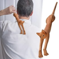 xaoyunyn Handheld Wooden Back Scratcher Funny Therapeutic Self Care Tool for Men and Women Relief Itching with Design Comfortable Grip Suit All Ages