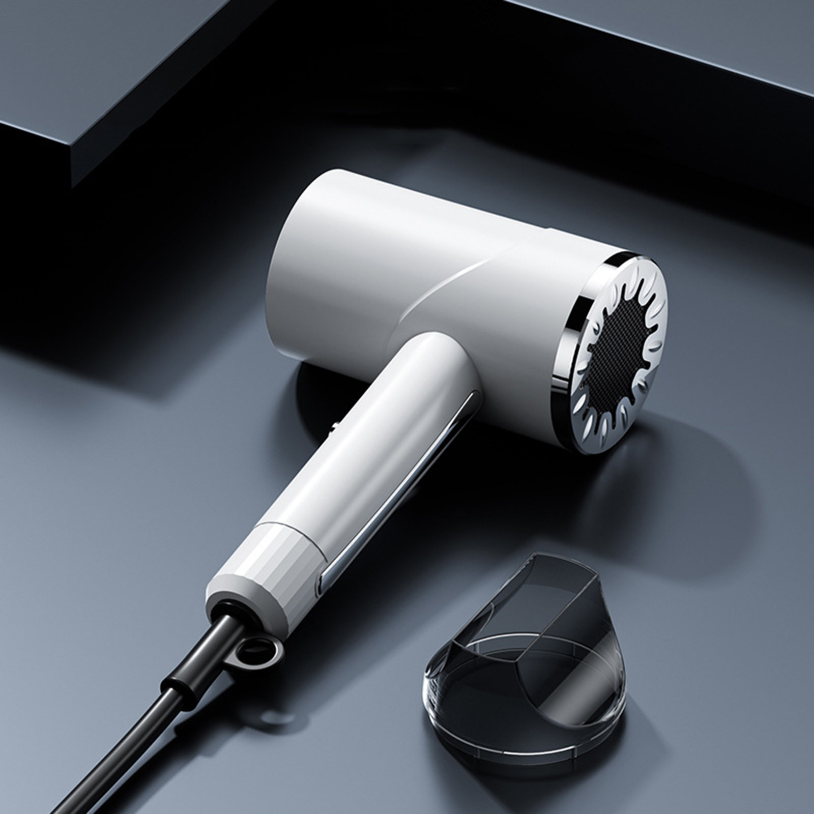 xaoyunyn High Speed 800W Low Radiation Hair Dryer with Intelligent Temperature Control and 3 Speeds for Quick Styling Travel Friendly Includes Collection Nozzle White