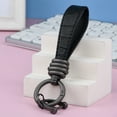 thumbnail image 1 of xaoyunyn High grade Leather Rope Key Ring Pendant for Men with Sturdy Metal Keychain Sisal Pattern and Elegant Suit Car Enthusiasts, 1 of 6