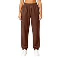 thumbnail image 1 of xaoyunyn Jogger Pants for Womens Soft Stretch Waist Cinched Ankle Cuffs Sweatpants with Pockets Casual Baggy Athletic Pants, 1 of 6