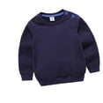 thumbnail image 1 of xaoyunyn Kids Solid Color Pullover Fall Winter Casual Fashion Button Round Neck Long Sleeve Sweatshirts, 1 of 4