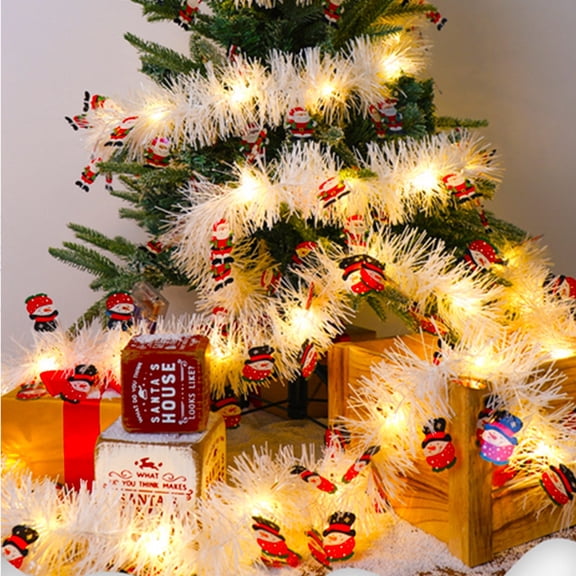 xaoyunyn LED Christmas Ribbon Copper Lights Battery Operated String Lights Party Decoration Ambient Lights Strip for Indoor and Outdoor Use