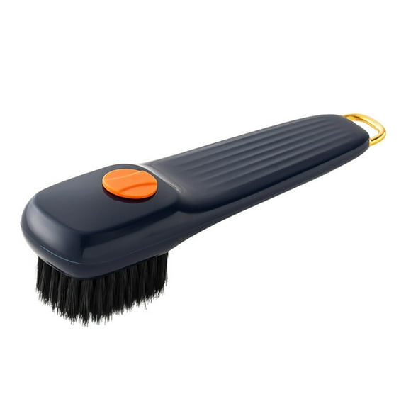 xaoyunyn Liquid Cleaning Brush with Soap Dispenser Soft Bristles for Shoes,Clothes,Kitchen,Bathtub Tile Long Non Slip Handle,Easy Foam Button,Hanging Design