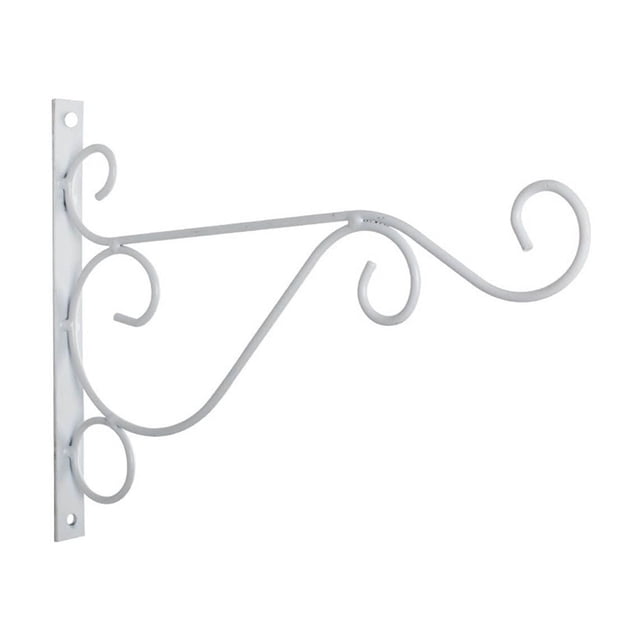 xaoyunyn Metal Wall Hanging Plant Bracket Indoor/Outdoor Decorative Pot Hanger with Hook Space Saving Vertical Gardening Solution Easy Installation and Stylish Design White