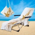 thumbnail image 1 of xaoyunyn Microfiber Beach Chair Cover with Storage Bag,Non Recliner Towel with Side Pockets,Portable and Absorbent Lounge Chair Cover for Pool and Beach, 1 of 7
