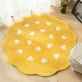thumbnail image 1 of xaoyunyn Modern Simply Round Carpet Floor Mat for Computer Chair Water Absorbing Imitation Easy Clean and for Living Room or Coffee Table, 1 of 6
