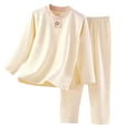 thumbnail image 1 of xaoyunyn Pants Set for Girls 2 Piece Outfits Casual Comfy Solid Color Long Sleeve Round Neck Homewear 1-11 Years, 1 of 6