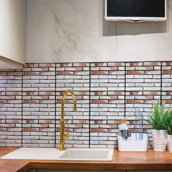 xaoyunyn Peel and Stick Heat Resistant Tile Stickers for Kitchen and Bathroom Easy to Apply,No Grout or Mess,Stable and Non Yellowing,Set of 5