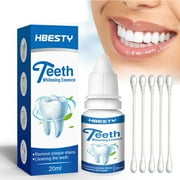 xaoyunyn Powerful Teeth Whitening Kit with 1 Solution and 5 Cotton Swabs for Safe and Gentle Stain Removal in Minutes Suit for Effective Oral Care and Bright Smile 20ML