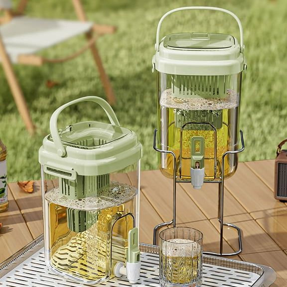 xaoyunyn Refrigerator Beverage Dispenser with Built In Faucet for Easy Serving,for Ice Drinks,Fruit Tea Lemonade 2 Liter Capacity