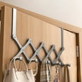thumbnail image 1 of xaoyunyn Retractable Adjustable Hanging Rack with Sturdy Steel Hooks for Clothes Storage and Organization Behind Doors,Easy Installation and Space Saving Solution for Home and Bathroom, 1 of 7
