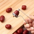 thumbnail image 1 of xaoyunyn Stainless Steel Date Pit Remover Tool Stable Easy to Use for Red Dates Jujube Pitting with Stable Bowl Holders for All Sizes Household Kitchen Tool, 1 of 6