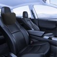 thumbnail image 1 of xaoyunyn Suede Car Headrest Cushion,Ergonomic Neck Support Pillow with Adjustable Strap,Removable & Washable Cover,Comfortable for Long Run, s Car Seats,Black, 1 of 7