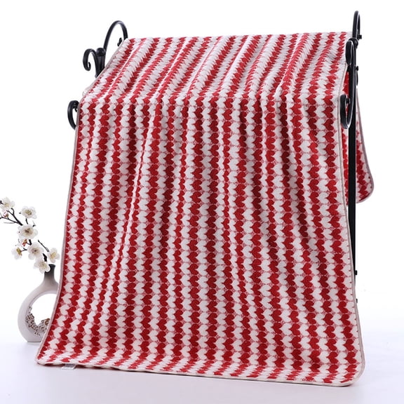 xaoyunyn Towel Soft Absorbent Couple Towel Bath Towel Fleece Towel Thickened 29.5x13.7 Inches Holiday Gift,Red