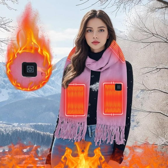 xaoyunyn USB Heated Scarf with Three Temperature Settings Neck Protector and Windproof Design for Ultimate Warmth and Comfort during Cold Weather Activities