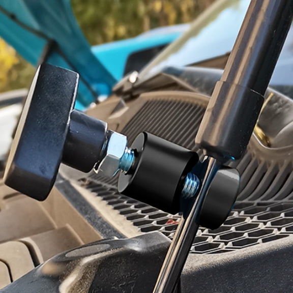 xaoyunyn Universal Car Hood Lift Rod Support-Aluminum Alloy Hydraulic Trunk Door Prop Rod,Anti-Pinch Tool for Engine & Trunk,Easy Installation,Black