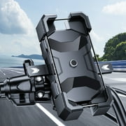 xaoyunyn Universal Motorcycle Phone Mount Holder for All Phone Sizes,Stable Fixed Navigation Frame,Easy Installation,Safe Riding Accessory for Motorcycles,Bikes Bicycles,Black