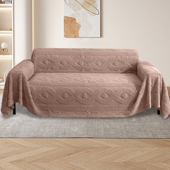 xaoyunyn Winter Warm Velvet Sofa Cover All Inclusive Comfortable Dustproof Blanket for Living Room Multi Purpose Decorative and Fabric