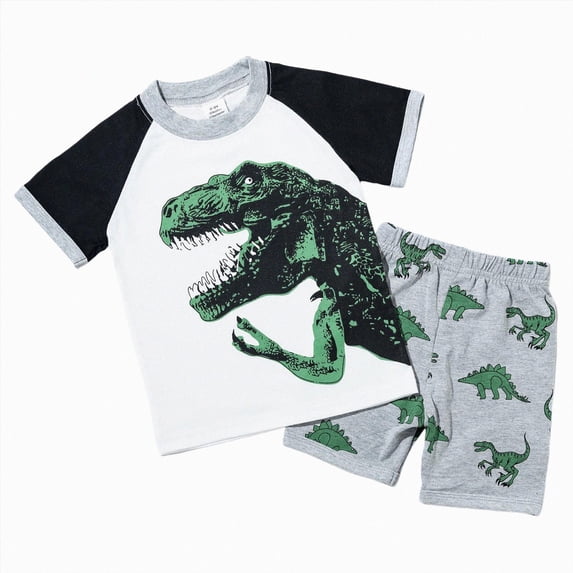 xaweyi Baby Boy Summer Clothes 2 Piece Outfit Print Short Sleeve Top Comfy Shorts Set