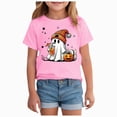 thumbnail image 1 of xaweyi Cute Ghost Halloween T Shirt for Kids Girls Short Sleeve Crew Neck Graphic Tee,Sizes 3-4 Years, 1 of 7