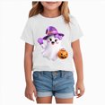 thumbnail image 1 of xaweyi Fun Cartoon Graphic Halloween T Shirt For Youth Girls Crew Neck Short Sleeve Casual Tops, 1 of 8