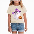 thumbnail image 1 of xaweyi Fun Cartoon Graphic Halloween T Shirt For Youth Girls Crew Neck Short Sleeve Casual Tops, 1 of 8
