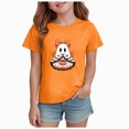 thumbnail image 1 of xaweyi Fun Cartoon Graphic Halloween T Shirt for Youth Girls Crew Neck Short Sleeve Casual Tops, 1 of 6