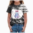 thumbnail image 1 of xaweyi Girls Cute Ghost Halloween Shirt Short Sleeve Crew Neck Graphic Tee Kids Party Wear,Sizes 3-4 Years, 1 of 4