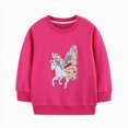 thumbnail image 1 of xaweyi Girls Fall Winter Clothes Round Neck Sweatshirt Fashionable Cartoon Printed Long Sleeved Top,Sizes 4-5 Years, 1 of 6