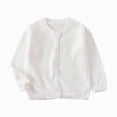 thumbnail image 1 of xaweyi Girls Fashionable Solid Color Knitted Cardigan Sweater Comfortable Soft Warm Long Sleeve Open Front Knit Outer Coat Size 7-8 Years, 1 of 6