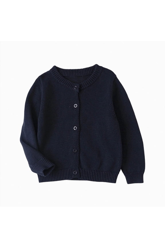 Girls Knitted Button Down Cardigan Sweater Comfortable Soft Warm Stylish Thick Wool Sweater Coat,Sizes 9-10 Years