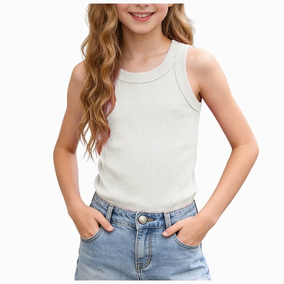 xaweyi Girls Summer Comfortable And Breathable Top Casual Versatile Tank Top,Sizes 2-3 Years