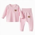 thumbnail image 1 of xaweyi Infant Baby Waffle Fall Outfits Solid Color Long Sleeve Sweatshirt Tops Pants Set Winter Clothes for Boys Girls, 1 of 6
